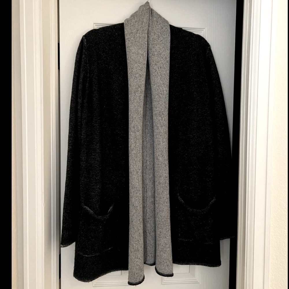 Aritzia Babaton Beekman Open Cardigan Charcoal Gray Size Medium